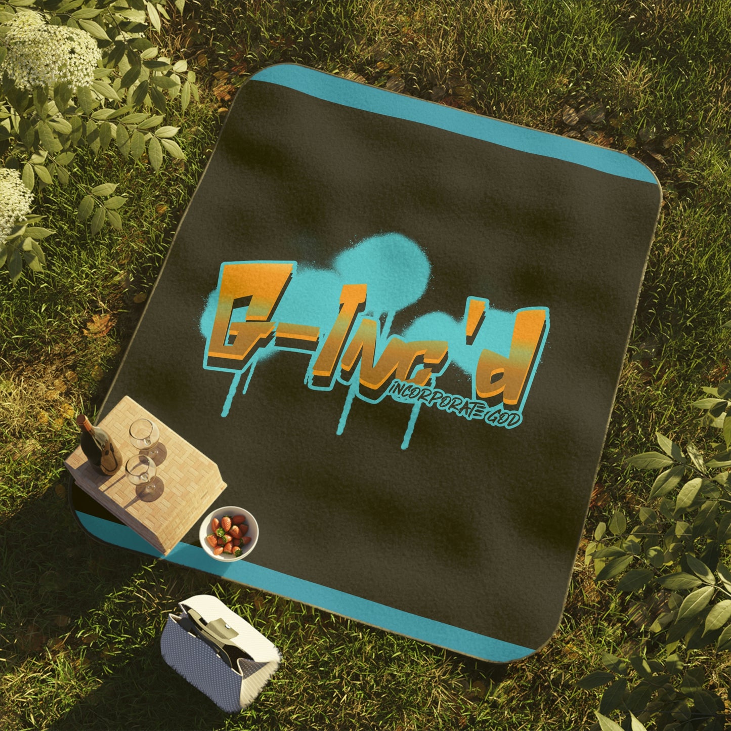 The G- Inc'd Picnic Blanket Turquoise