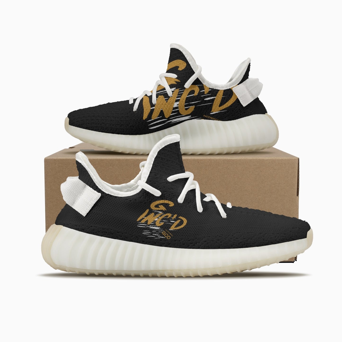 Unisex Black/Gold G-Inc'd Steppers