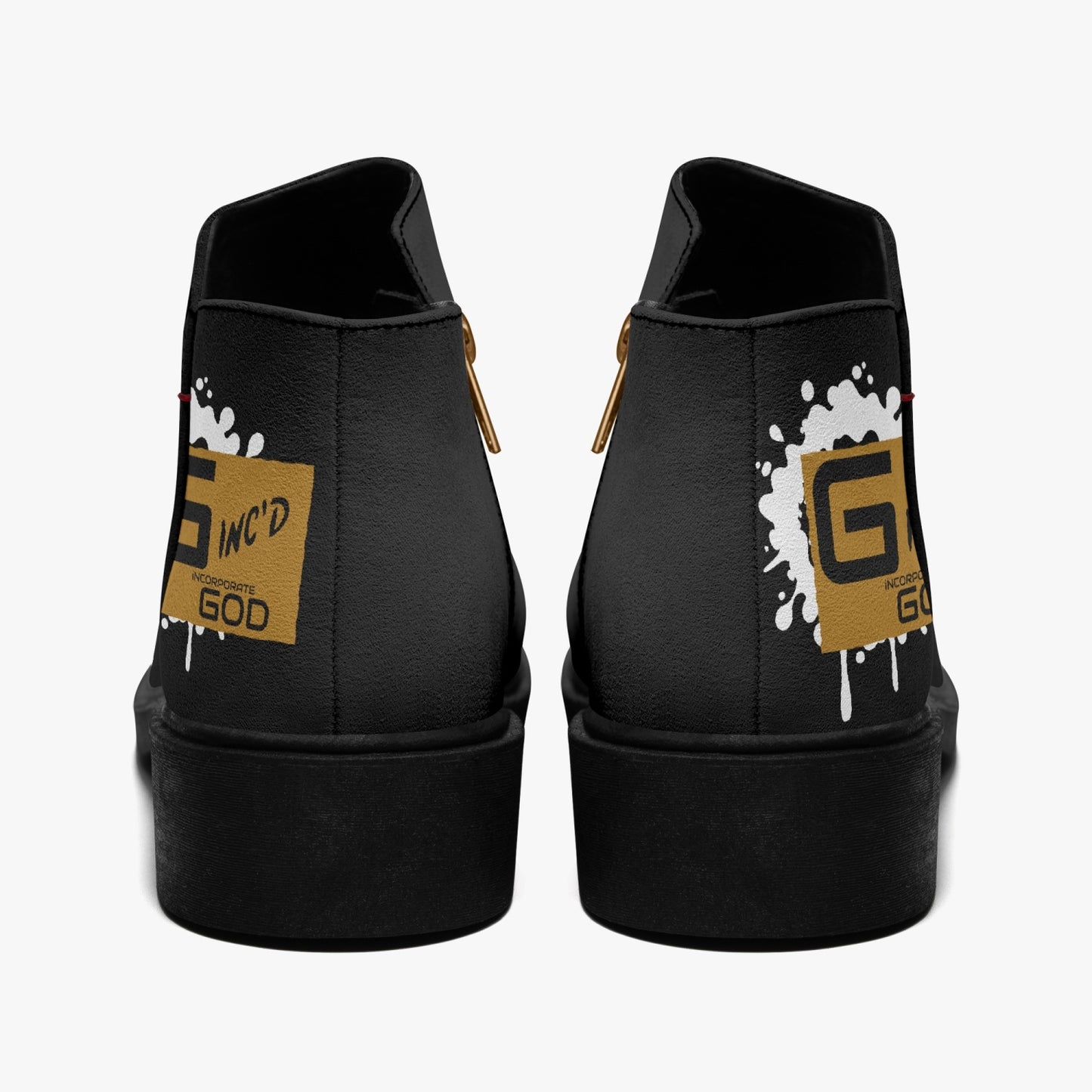 Black G-Inc'd Zipper Boots