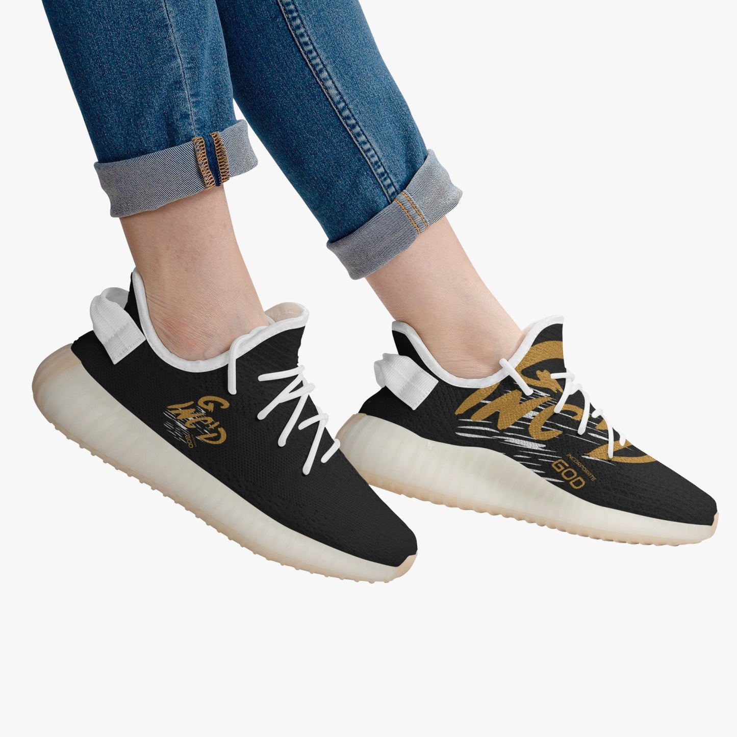 Unisex Black/Gold G-Inc'd Steppers