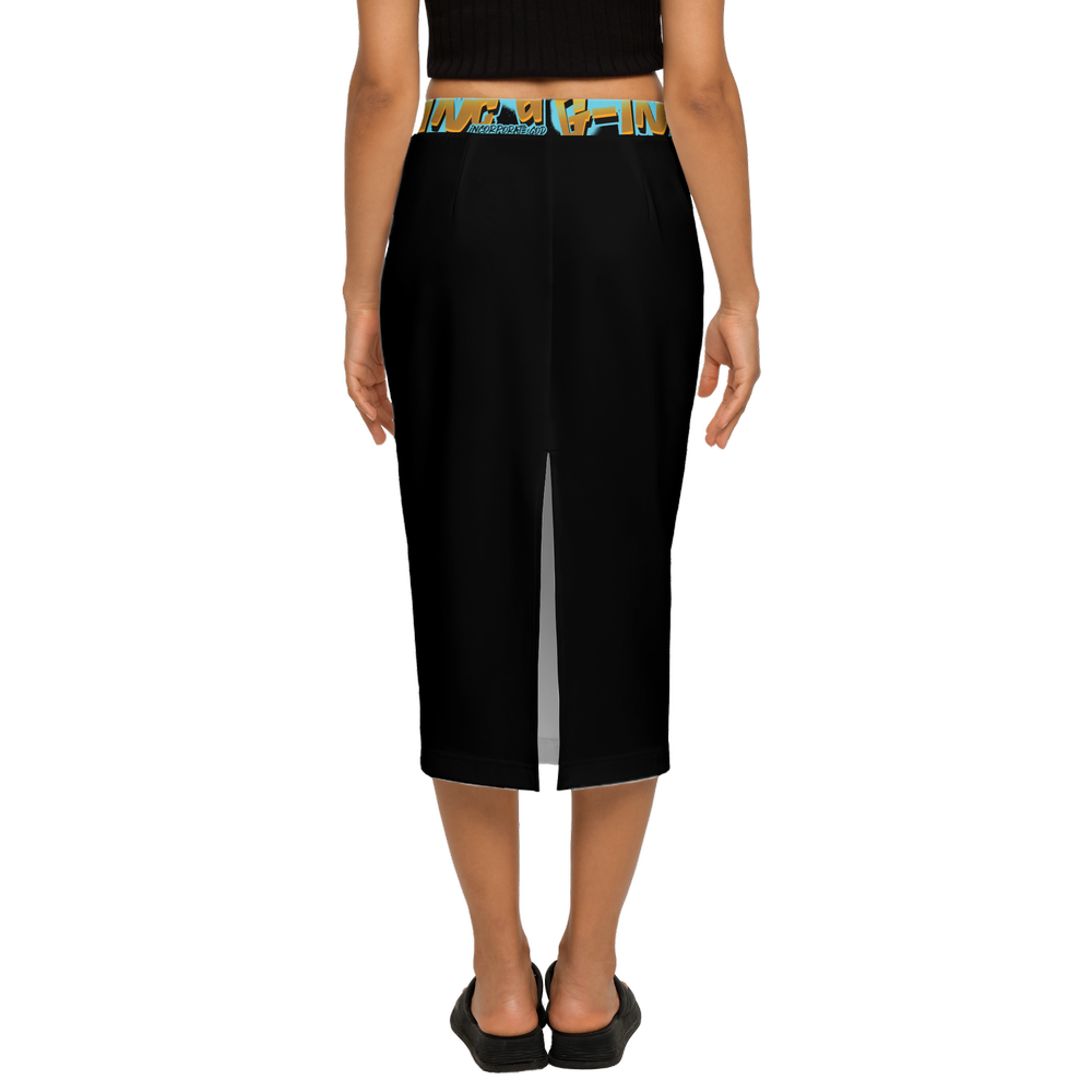 G-Inc'd  Back Split Pencil Skirt Black