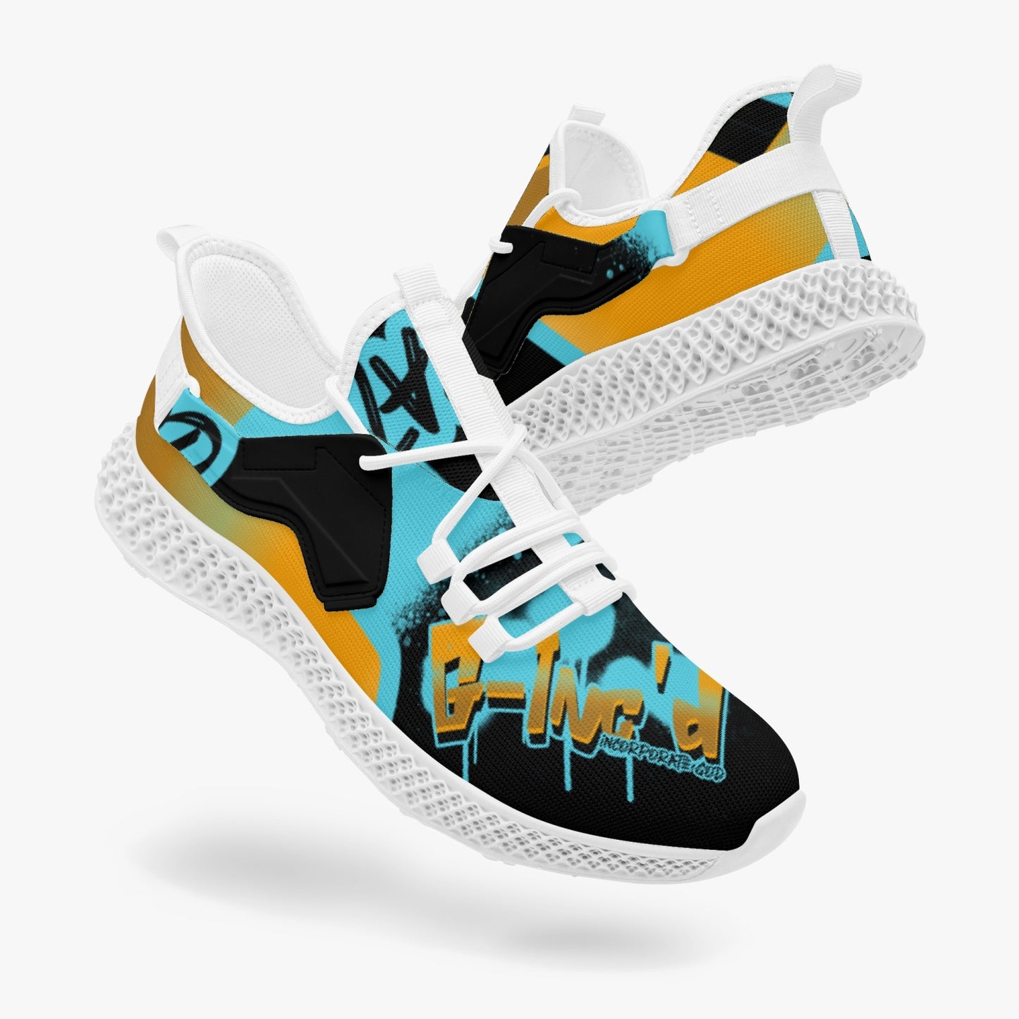 G-Inc'd Mesh Knit Turquoise Sneakers