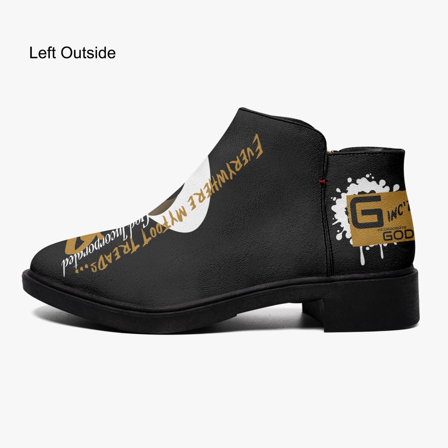 Black G-Inc'd Zipper Boots