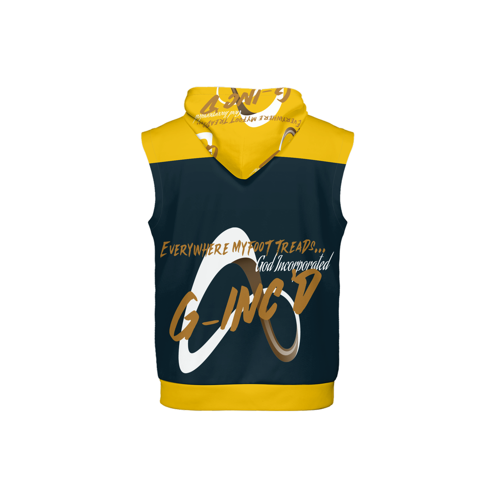 G-Inc'd Unisex Sleeveless Pullover Hoodie Yellow