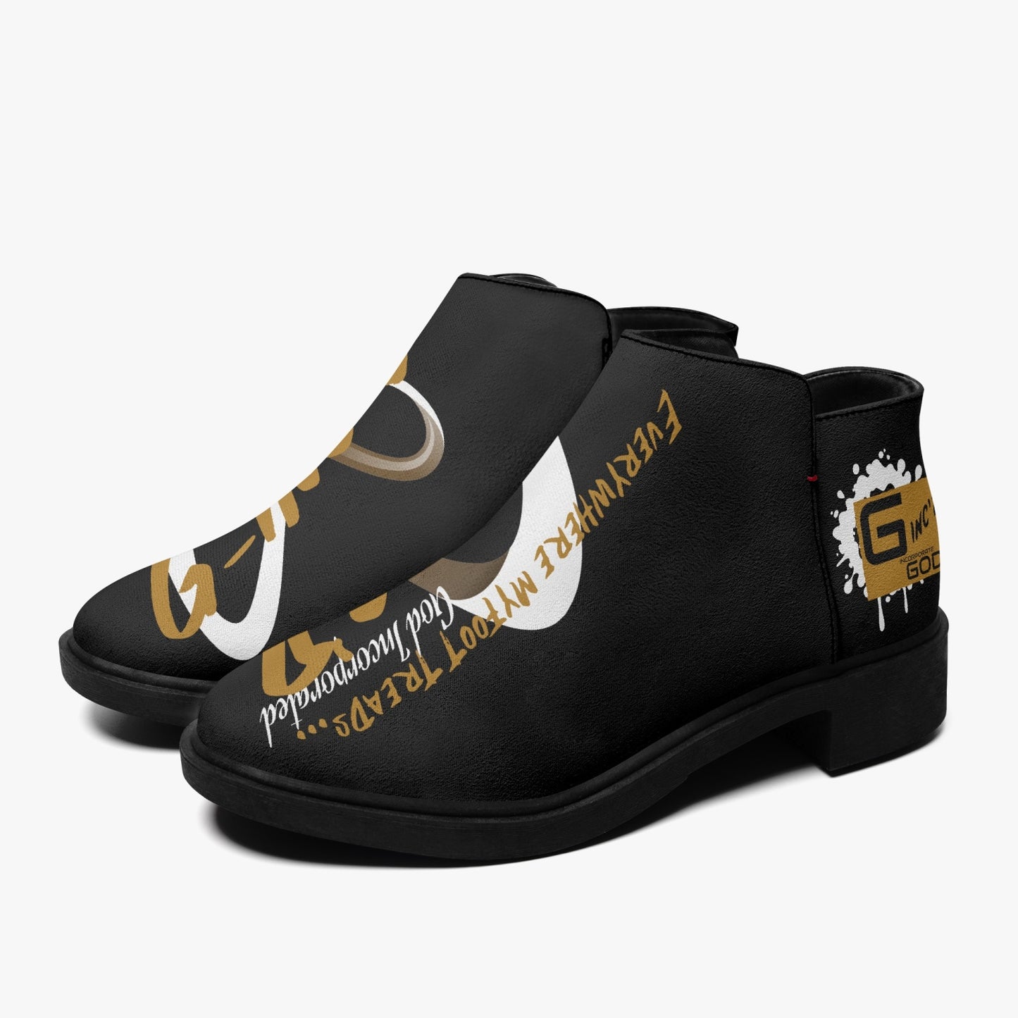 Black G-Inc'd Zipper Boots