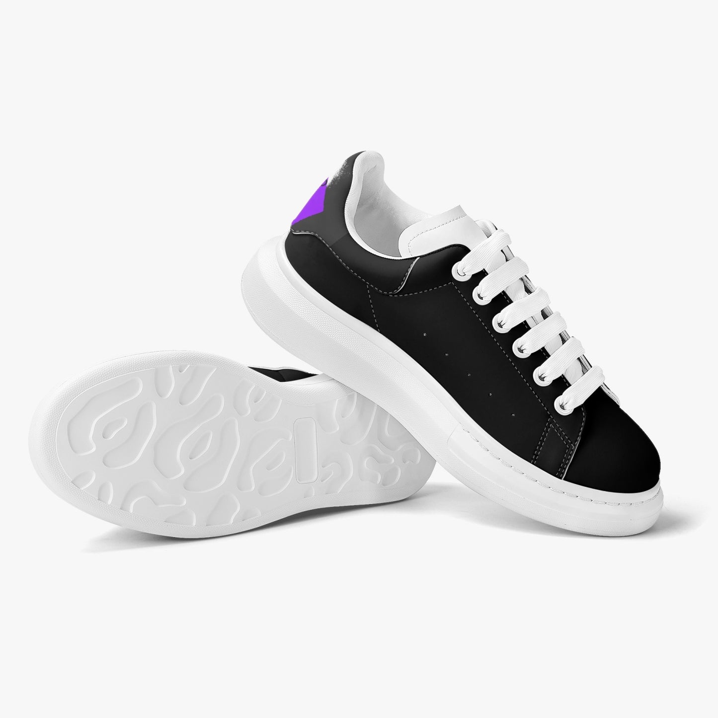 G-Inc'd Black/Purple Leather Steppers