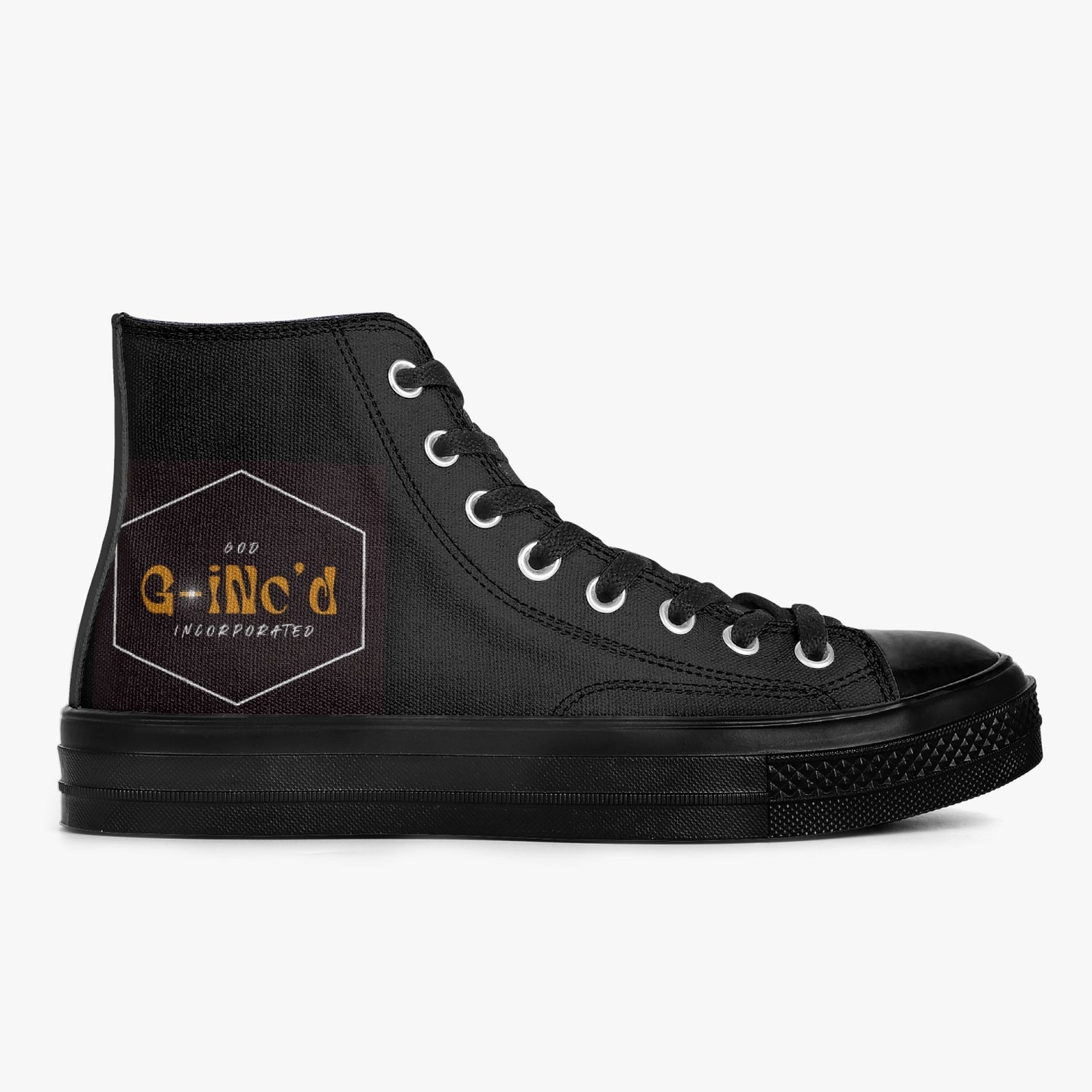 Unisex New High-Top Canvas Shoes - Black