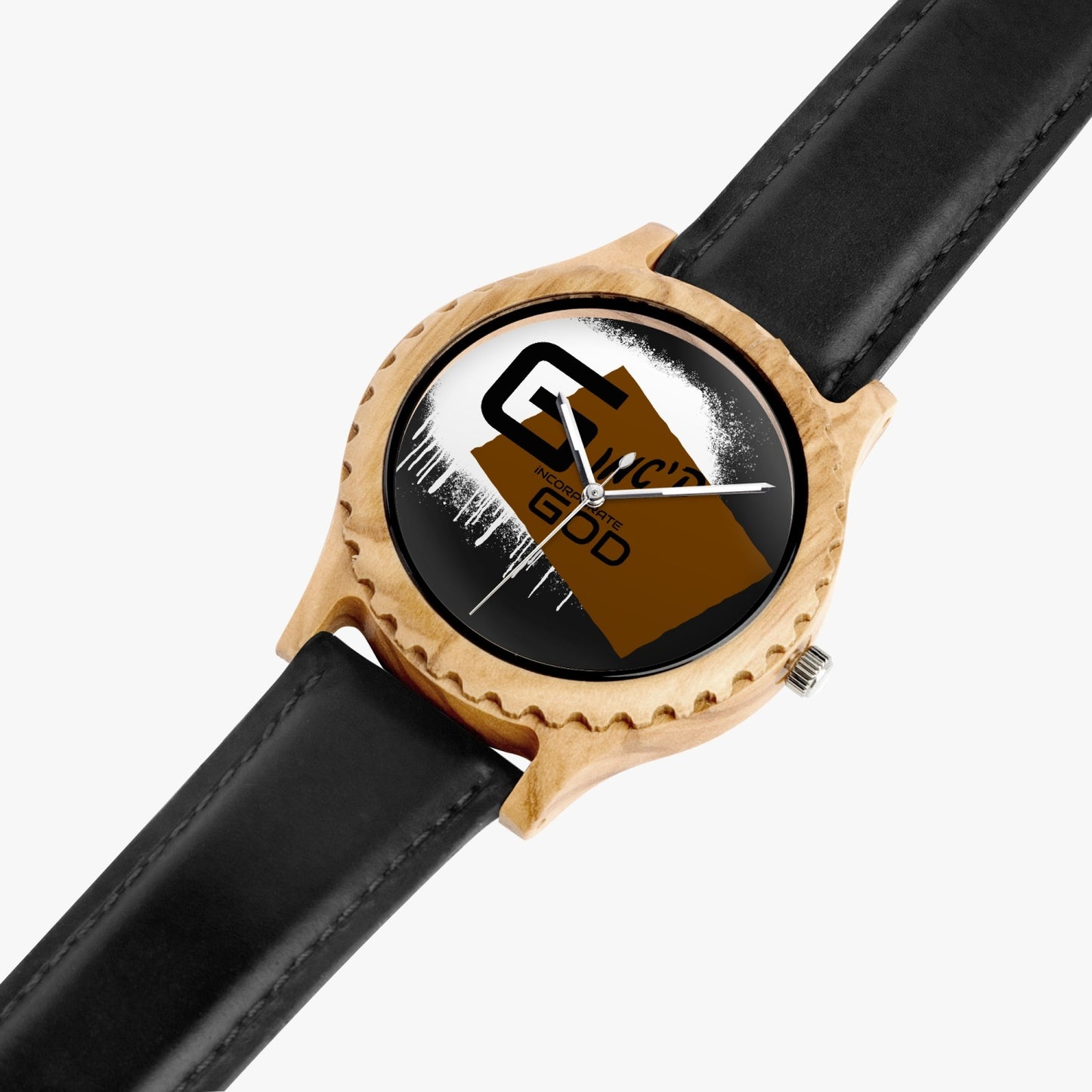 Italian Olive Lumber Wooden Watch - Leather Strap