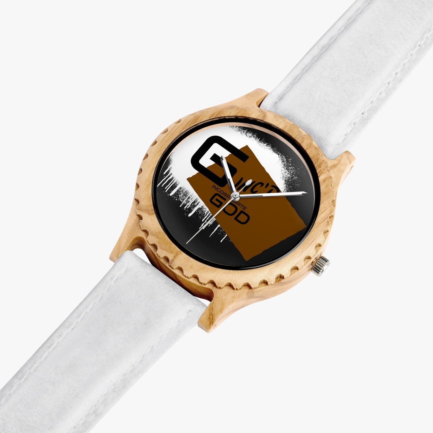 Italian Olive Lumber Wooden Watch - Leather Strap