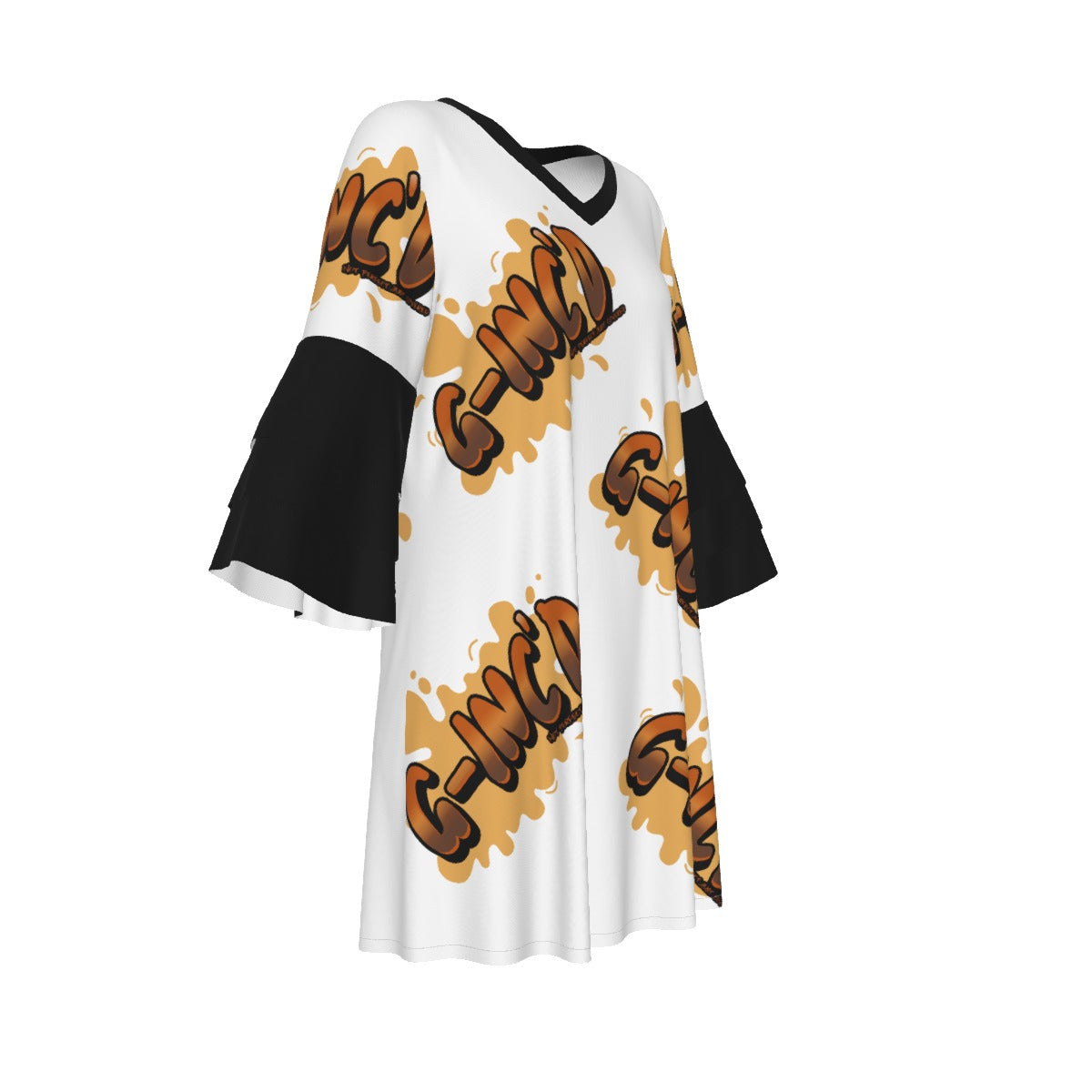 Kingdom Faith Ruffle Sleeve Dress