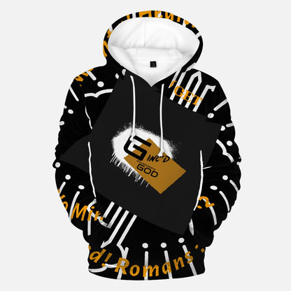 G-Inc'd Round Collar Hoodie Black