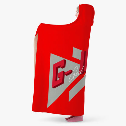 320. Casual Dual-Sided Stitched Hoodie Blanket (Red)