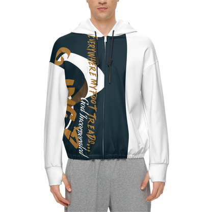 G-Inc'd Men’s Relaxed Fit Full-Zip Jacket White