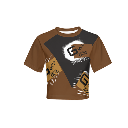 G-Inc'd Women’s Cropped T-Shirt Brown