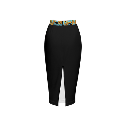 G-Inc'd  Back Split Pencil Skirt Black