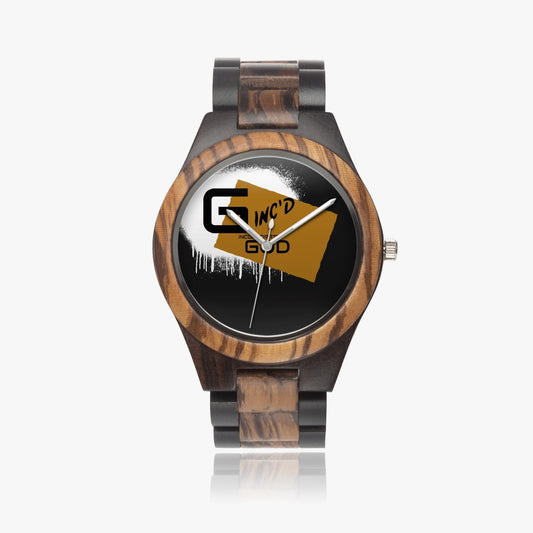 G-Inc'd Indian Ebony Wooden Watch