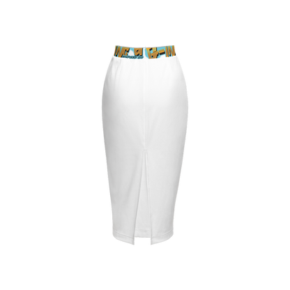 G-Inc'd  Back Split Pencil Skirt White