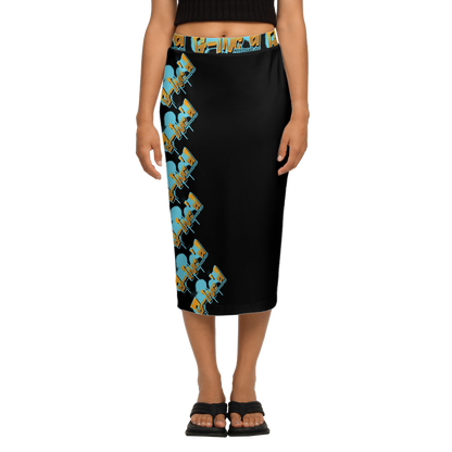 G-Inc'd  Back Split Pencil Skirt Black