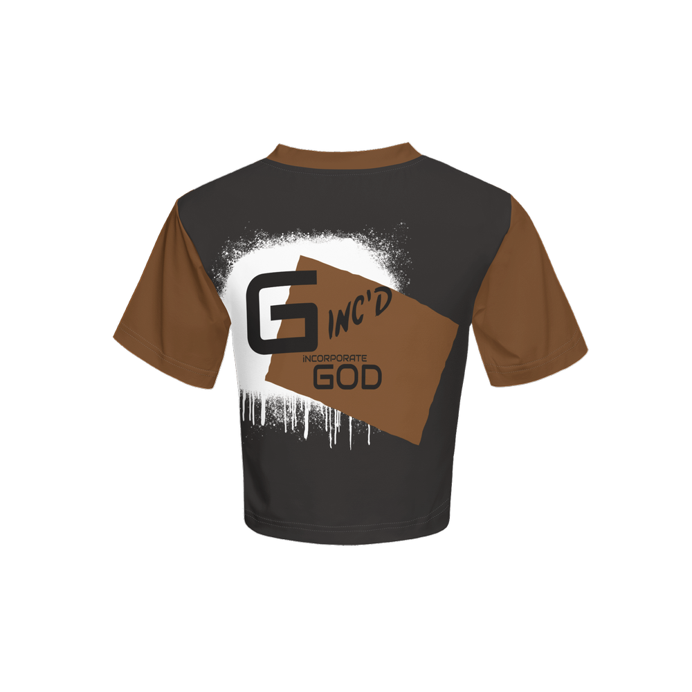 G-Inc'd Women’s Cropped T-Shirt Brown