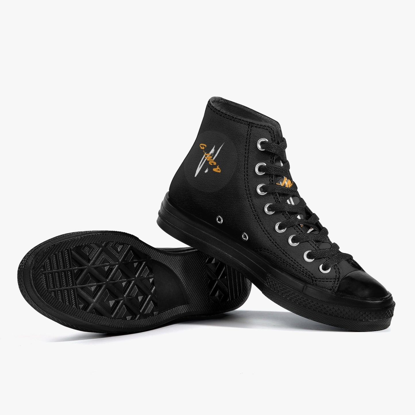Unisex New High-Top Canvas Shoes - Black
