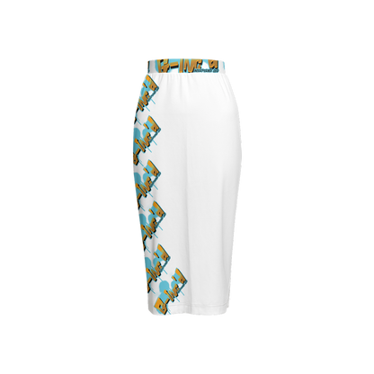 G-Inc'd  Back Split Pencil Skirt White