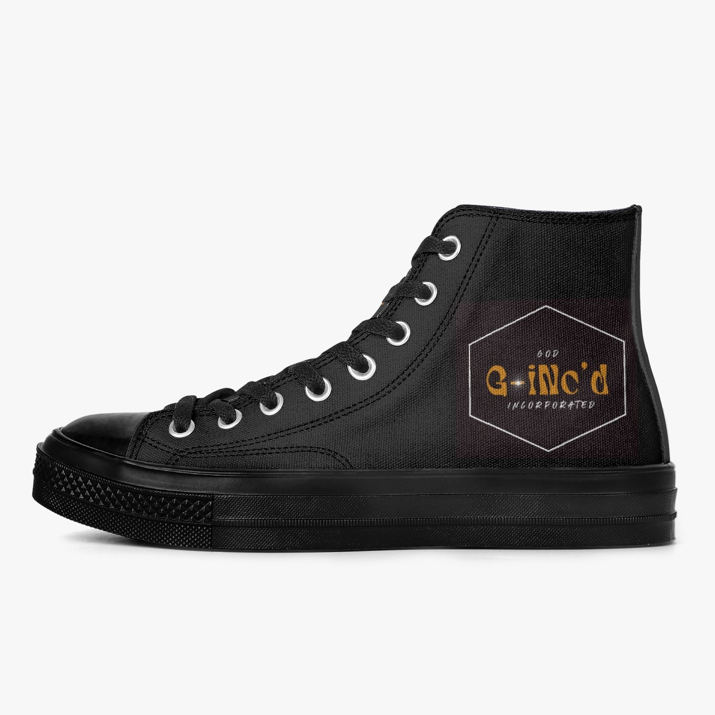 Unisex New High-Top Canvas Shoes - Black