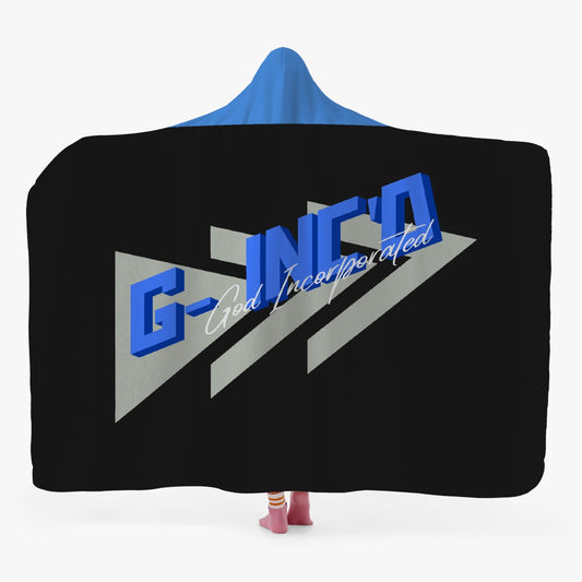 320. Casual Dual-Sided Stitched Hoodie Blanket (Blue)