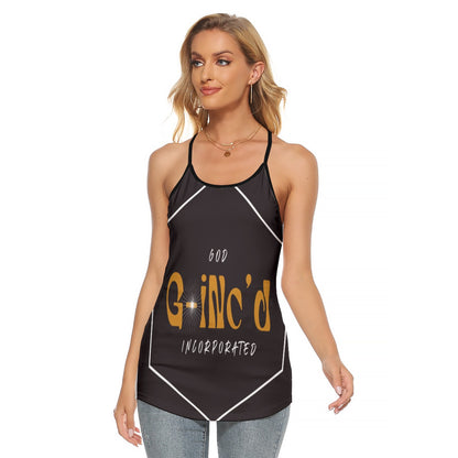 G-Inc'd Women's Criss-Cross Open Back Tank Top
