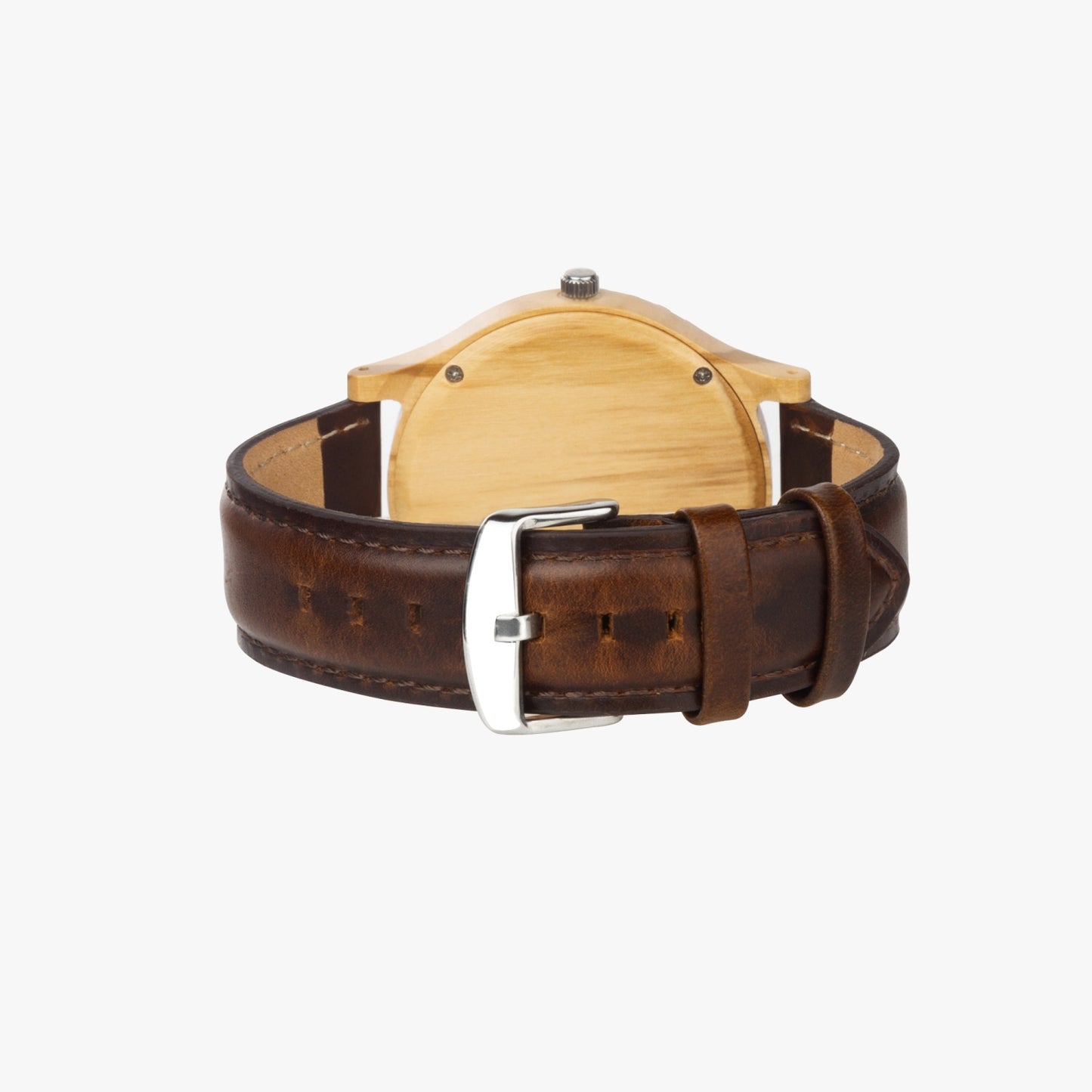 Italian Olive Lumber Wooden Watch - Leather Strap