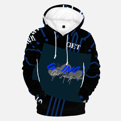 G-Inc'd Round Collar Hoodie Blue