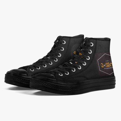 Unisex New High-Top Canvas Shoes - Black