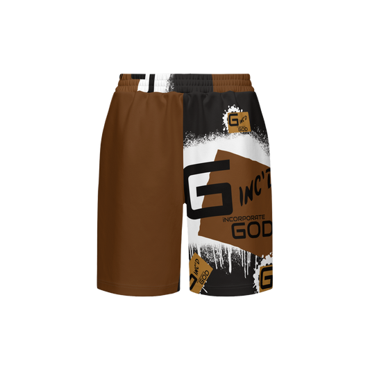 G-Inc'd Unisex Sport Shorts Brown