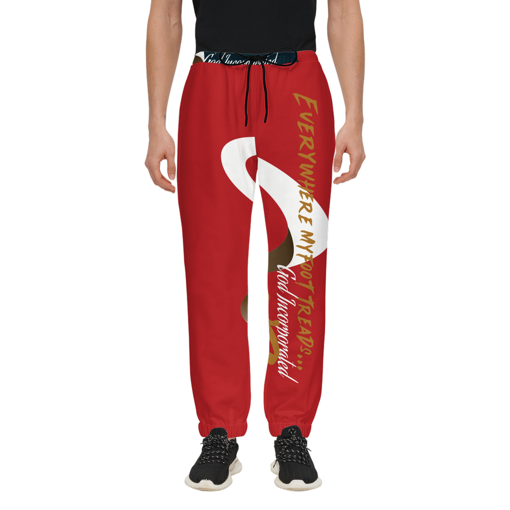 G-Inc'd Unisex Casual Fit Jogging Pants Red