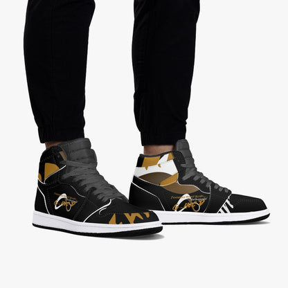 Faith Runner "Treads"  Hi-Top Sneakers-Unisex- Black | G-Inc'd