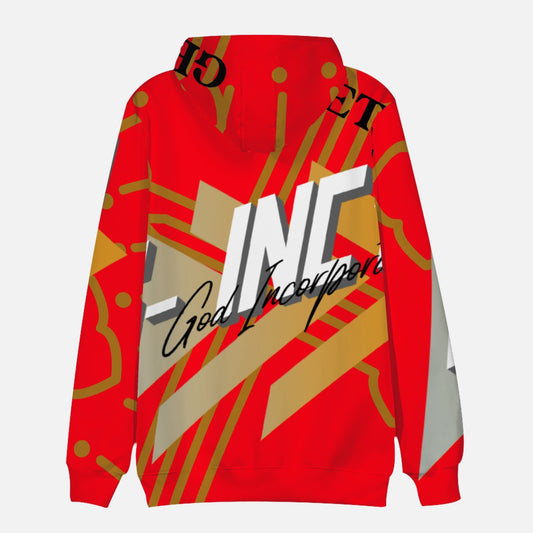 G-Inc'd  Round Collar Hoodie Red