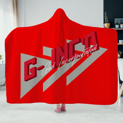 320. Casual Dual-Sided Stitched Hoodie Blanket (Red)