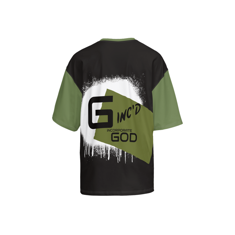 G-Inc'd  Oversized Short-Sleeve T-Shirt Olive