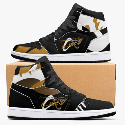 Faith Runner "Treads"  Hi-Top Sneakers-Unisex- Black | G-Inc'd