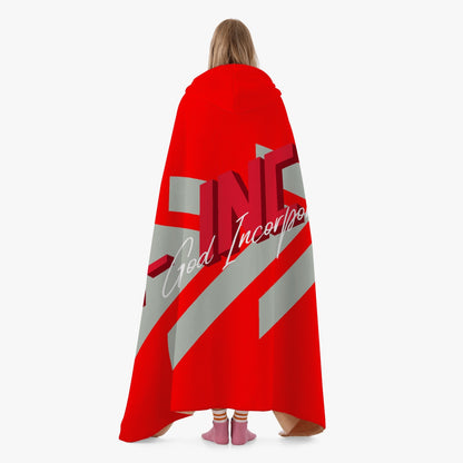 320. Casual Dual-Sided Stitched Hoodie Blanket (Red)